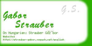 gabor strauber business card